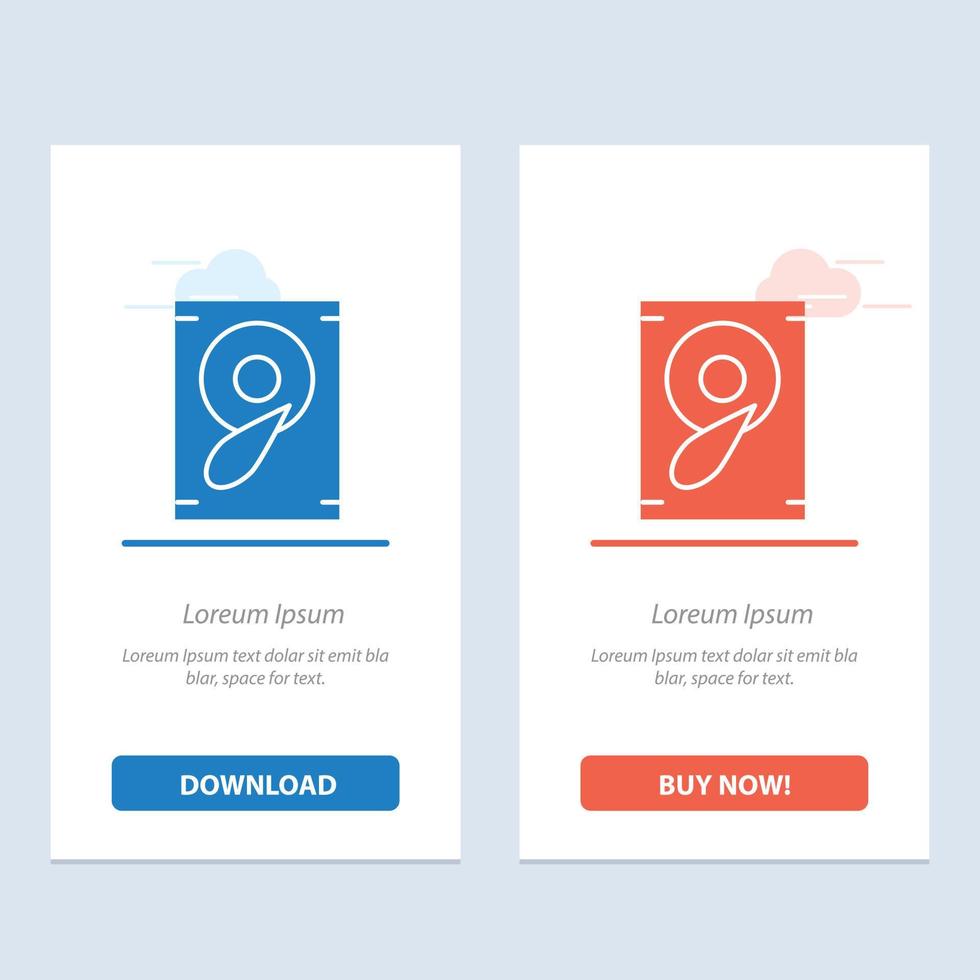 Music Sound Speaker  Blue and Red Download and Buy Now web Widget Card Template vector