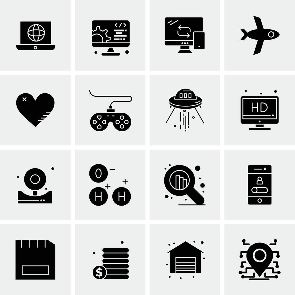 16 Universal Business Icons Vector Creative Icon Illustration to use in web and Mobile Related proje