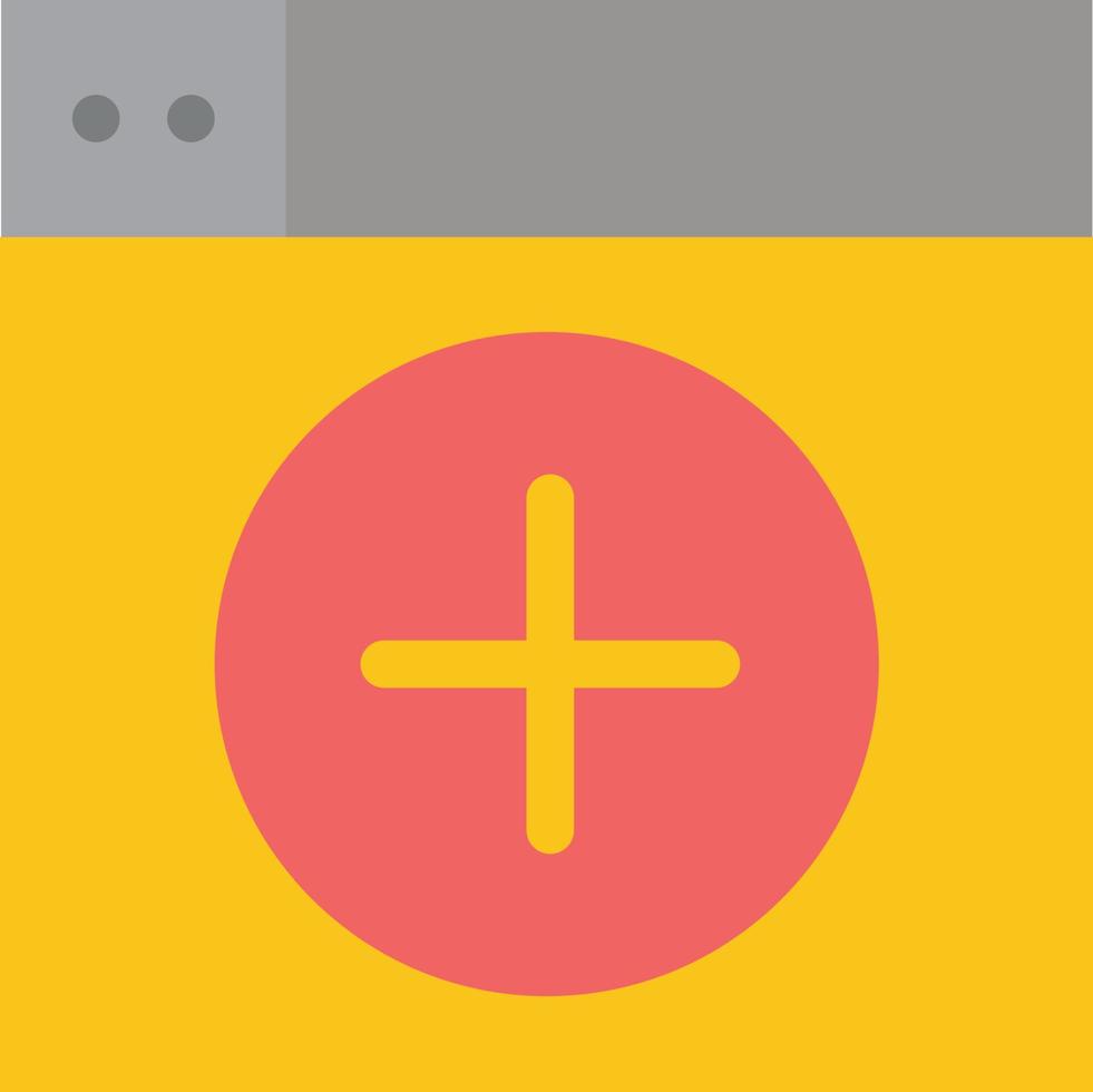Add Window New Graphics App  Flat Color Icon Vector icon banner Template