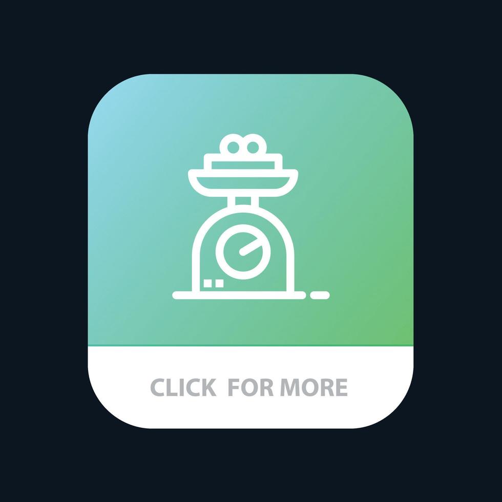 Machine Scale Weighing Weight Mobile App Button Android and IOS Line