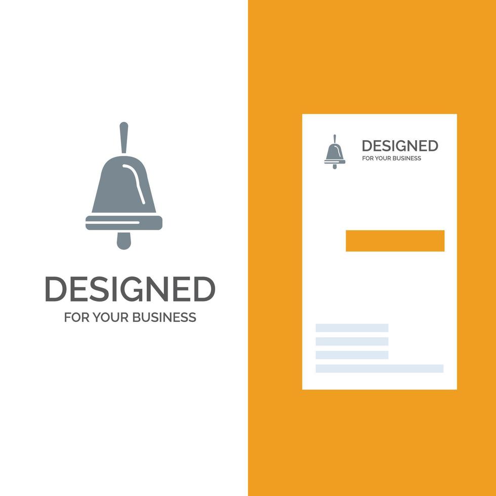 Bell Education School Grey Logo Design and Business Card Template vector
