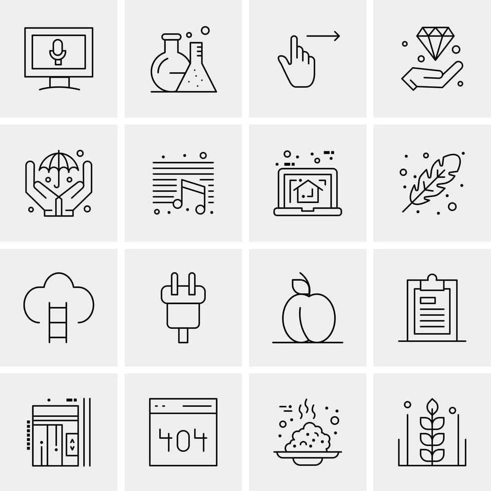 16 Universal Business Icons Vector Creative Icon Illustration to use in web and Mobile Related proje