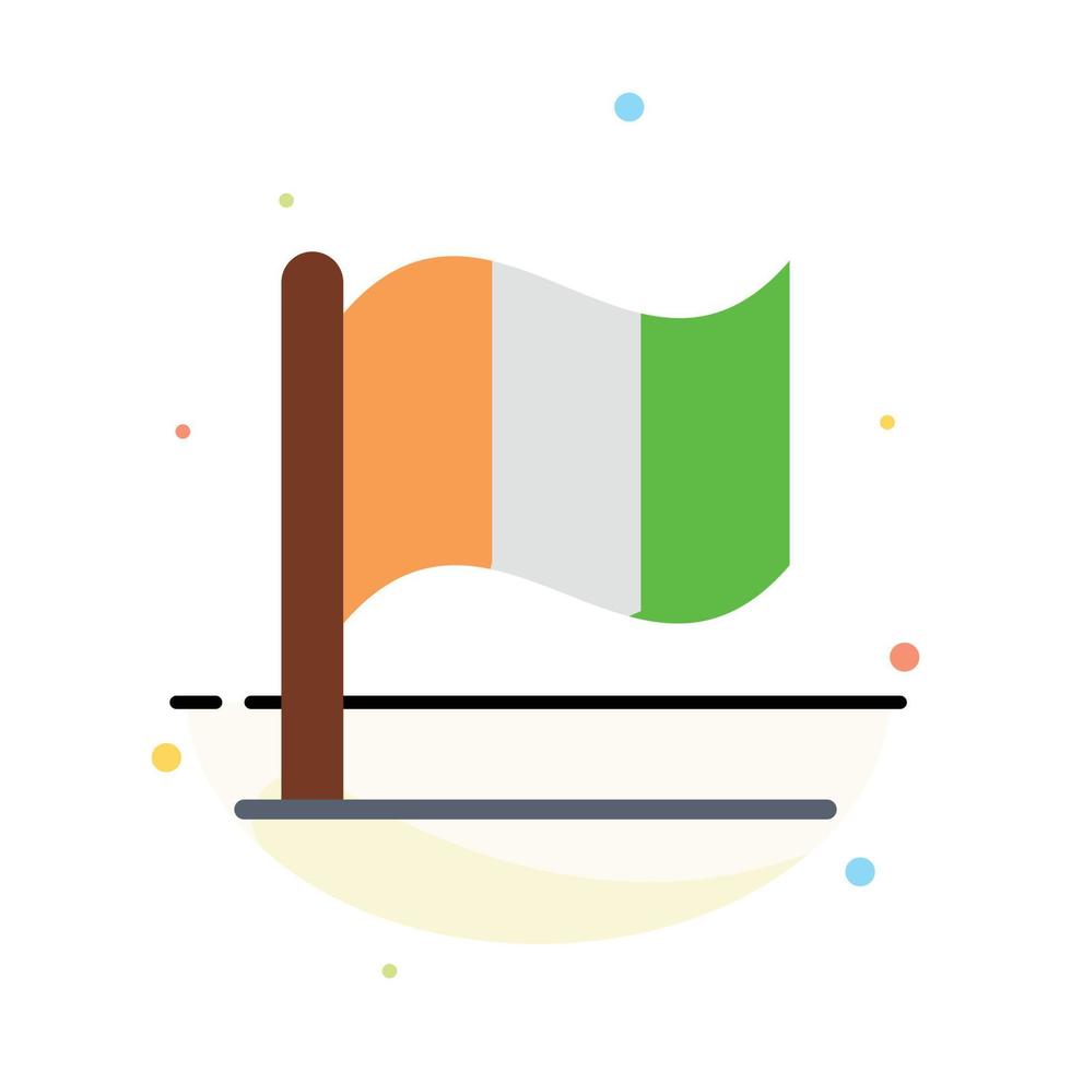 plantilla de icono de color plano abstracto irlandés bandera irlanda vector