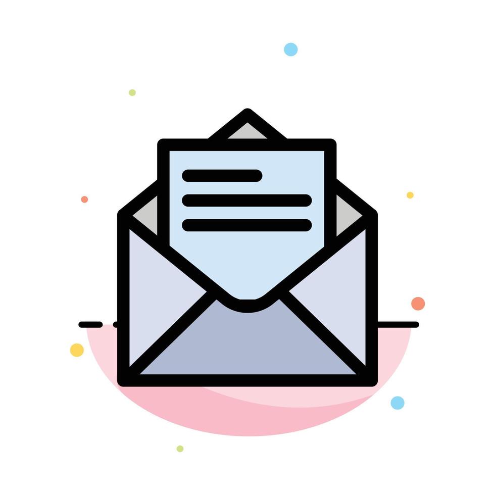 Email Mail Message Text Abstract Flat Color Icon Template vector