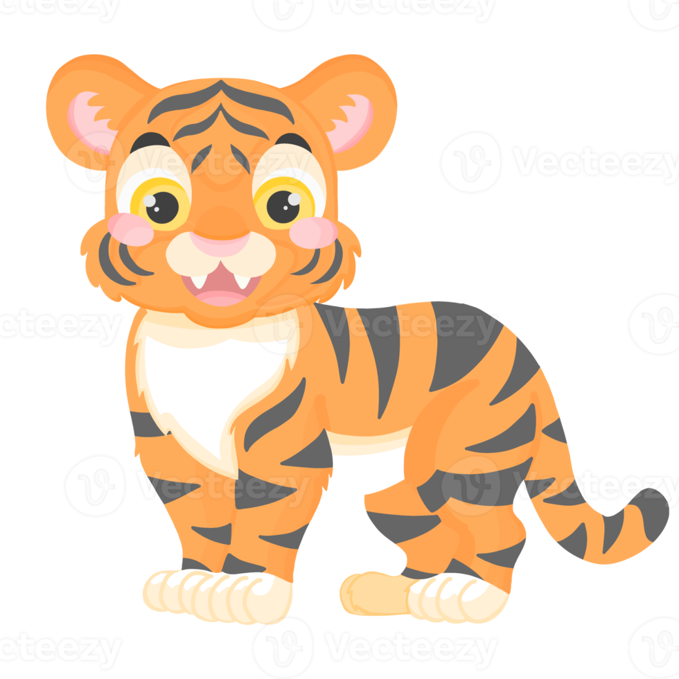 cute tiger animal illustration 13250113 PNG