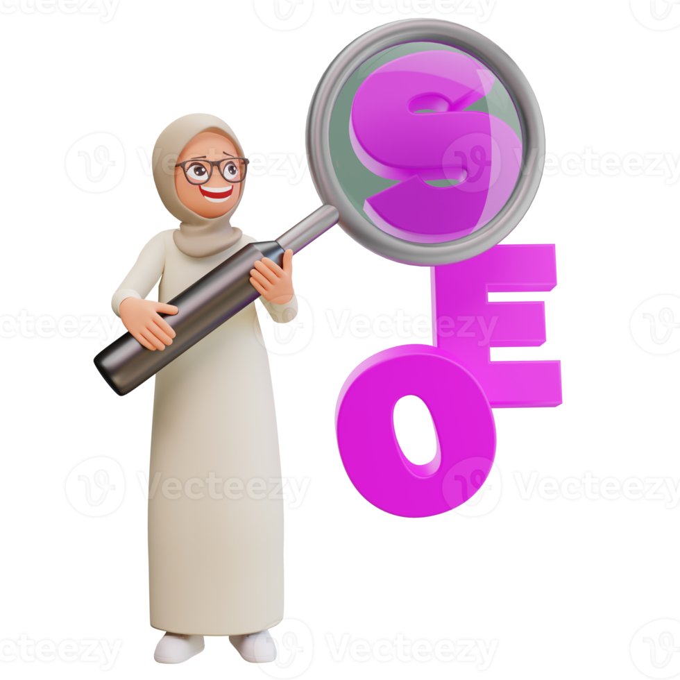 Seo analytics concept 3d illustration png