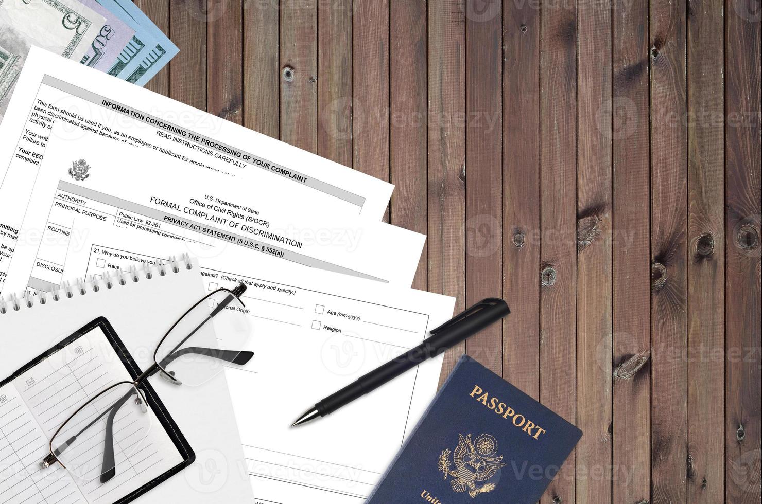 Department of State form DS3079 Formal complaint of discrimination lies on table and ready to fill. Paperwork concept photo