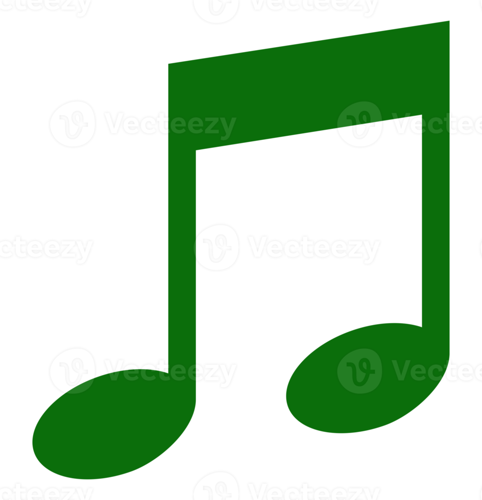 illustration de notation musicale pour l'icône, le symbole, l'illustration d'art, les applications, le site Web, le logo ou l'élément de conception graphique. formatpng png