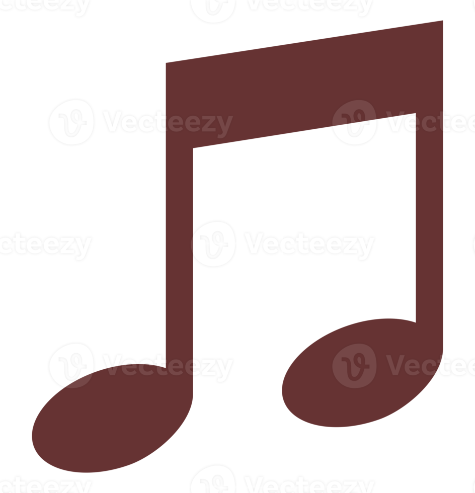 musik notation illustration för ikon, symbol, konst illustration, appar, hemsida, logotyp eller grafisk design element. formatera png