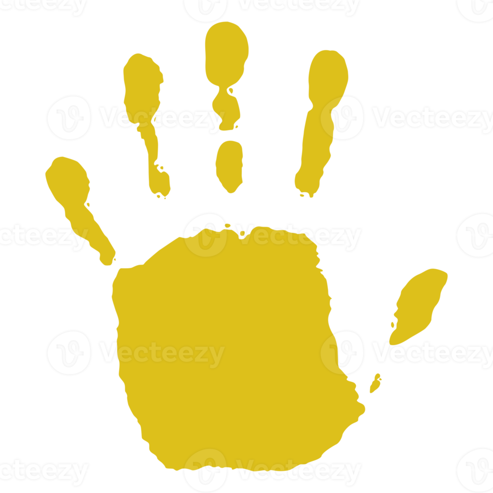 handafdruk silhouet illustratie. hand- palm silhouet voor logo, pictogram appjes, website, en of grafisch ontwerp element. formaat PNG