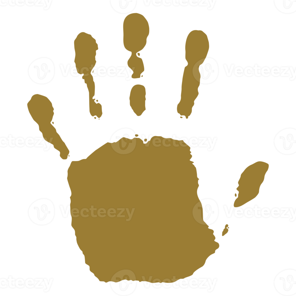 illustration de silhouette d'empreinte de main. silhouette de la paume de la main pour le logo, les applications de pictogrammes, le site Web et / ou l'élément de conception graphique. formatpng png