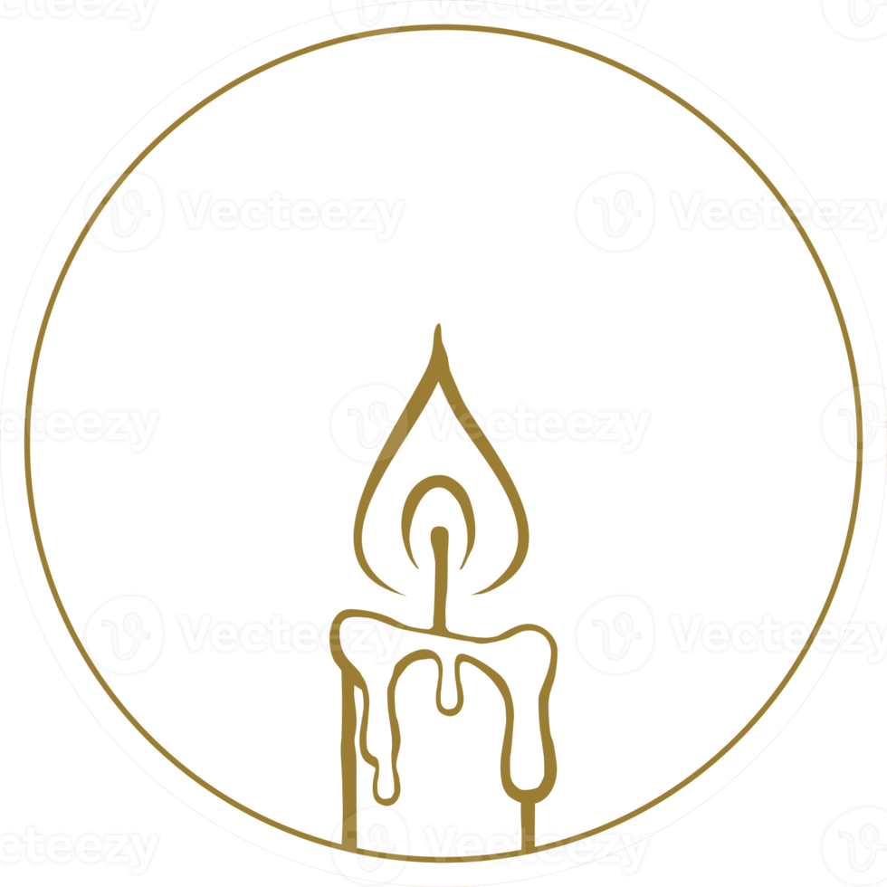 Visual Illustration of the Candle for Logo, Art Illustration, Website