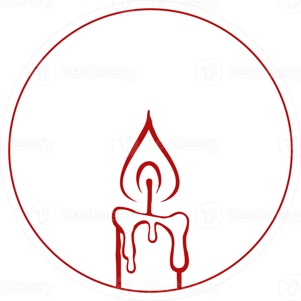 Visual Illustration of the Candle for Logo, Art Illustration, Website, Pictogram or Graphic Design Element. Format PNG