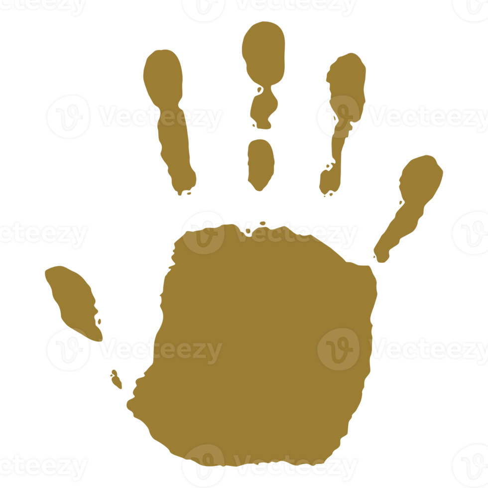 handafdruk silhouet illustratie. hand- palm silhouet voor logo, pictogram appjes, website, en of grafisch ontwerp element. formaat PNG