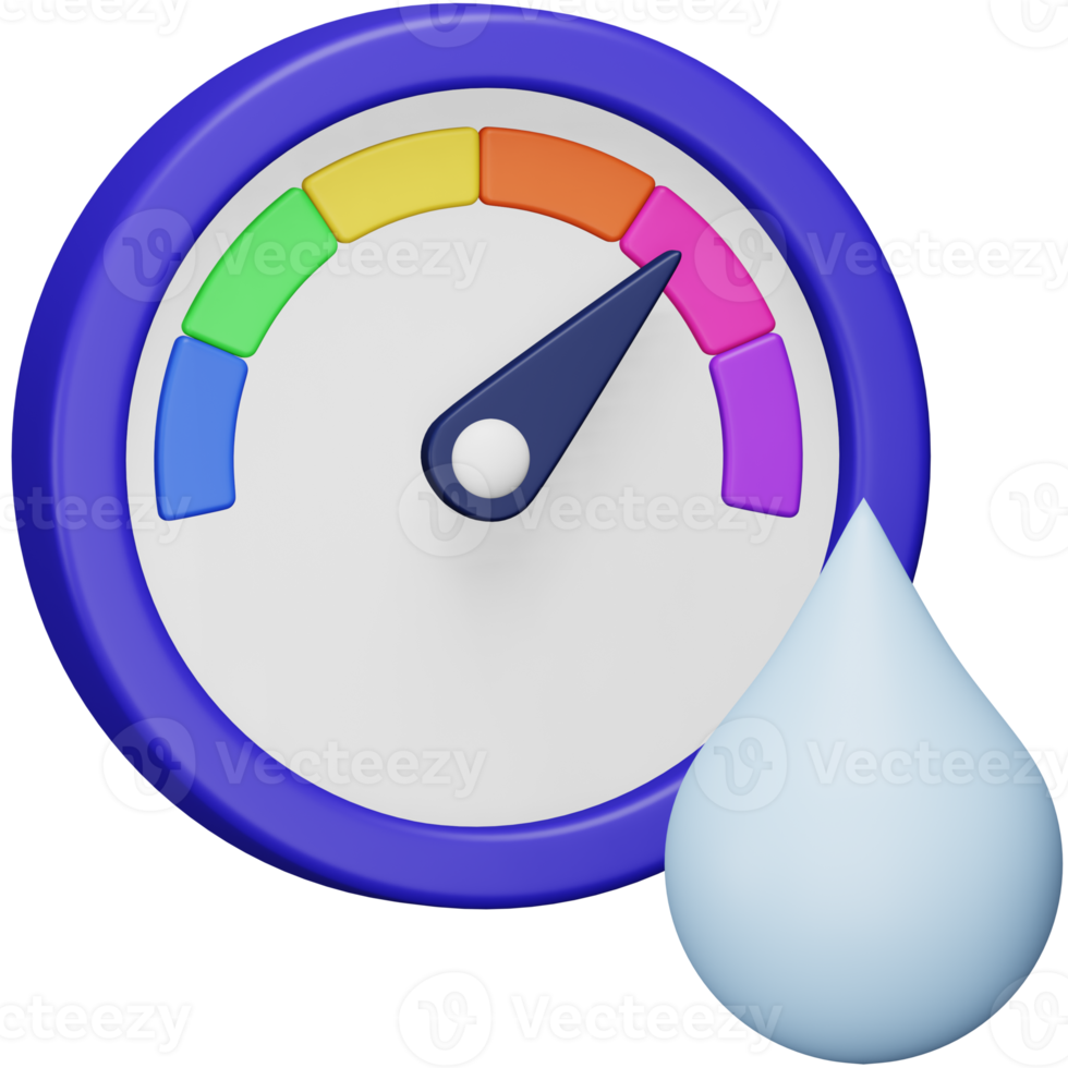Barometer 3d rendering isometric icon. 13250768 PNG
