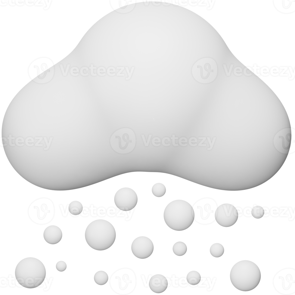 Hailstorm 3d rendering isometric icon. png