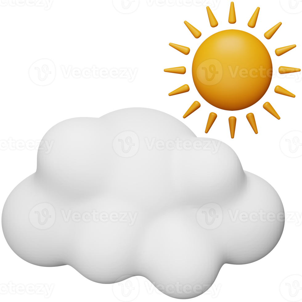 Complete sunlight 3d rendering isometric icon. png