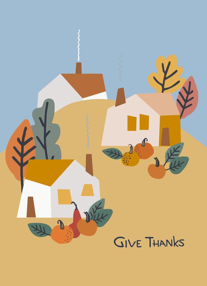 Thanksgiving Day holiday design vector