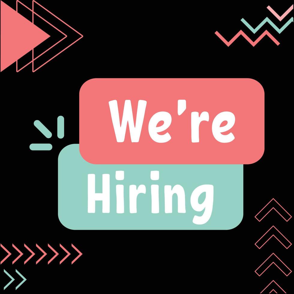 We are Hiring Poster vector