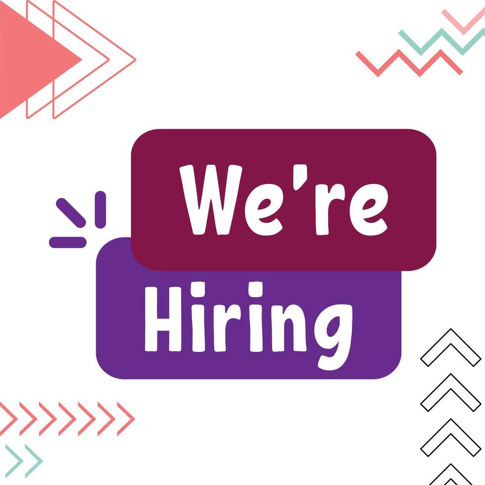 We are Hiring Poster vector