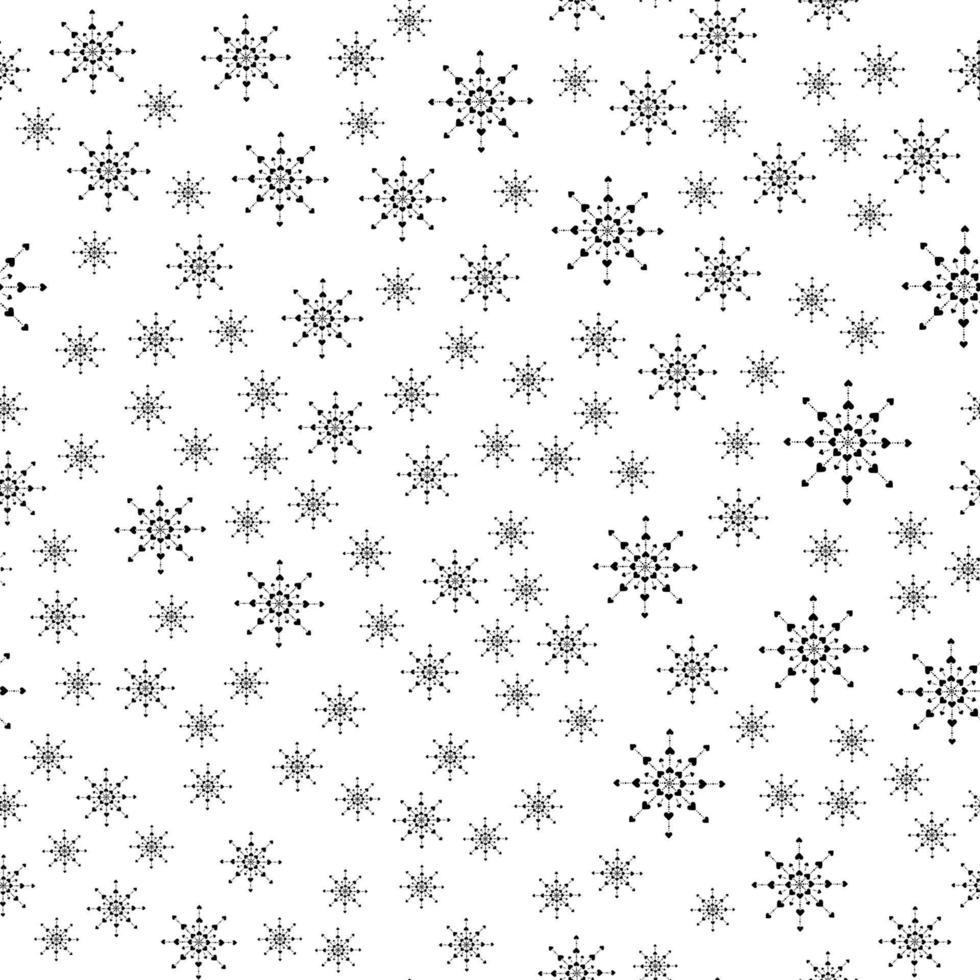 Snowflakes seamless vector pattern
