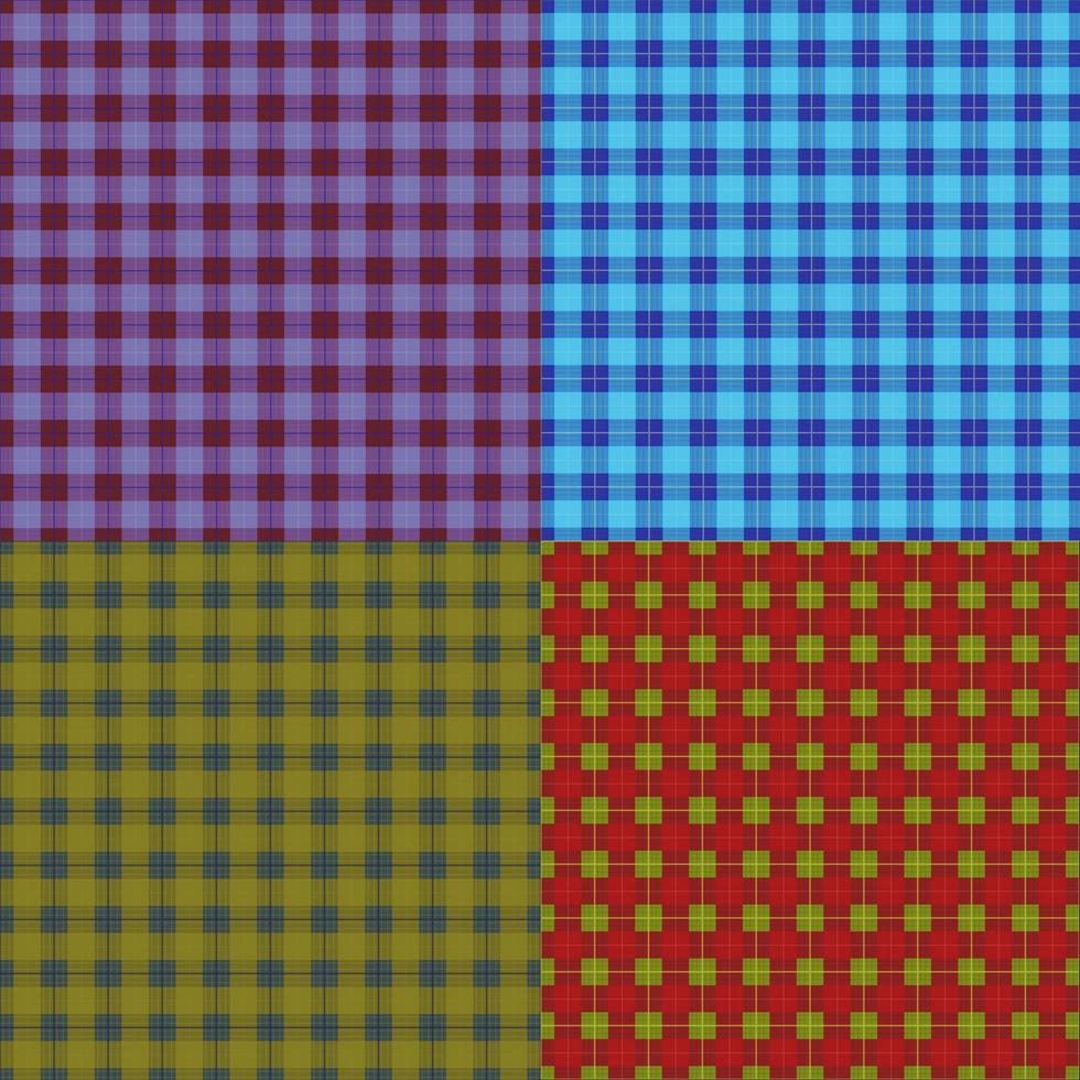 set of abstract seamless tartan texture photo