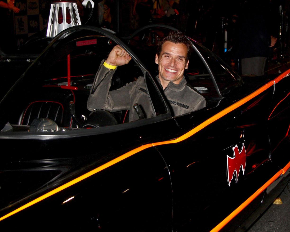 LOS ANGELES - MAR 21 - Antonio Sabato Jr. in the Batmobile at the Batman Product Line Launch at the Meltdown Comics on March 21, 2013 in Los Angeles, CA photo