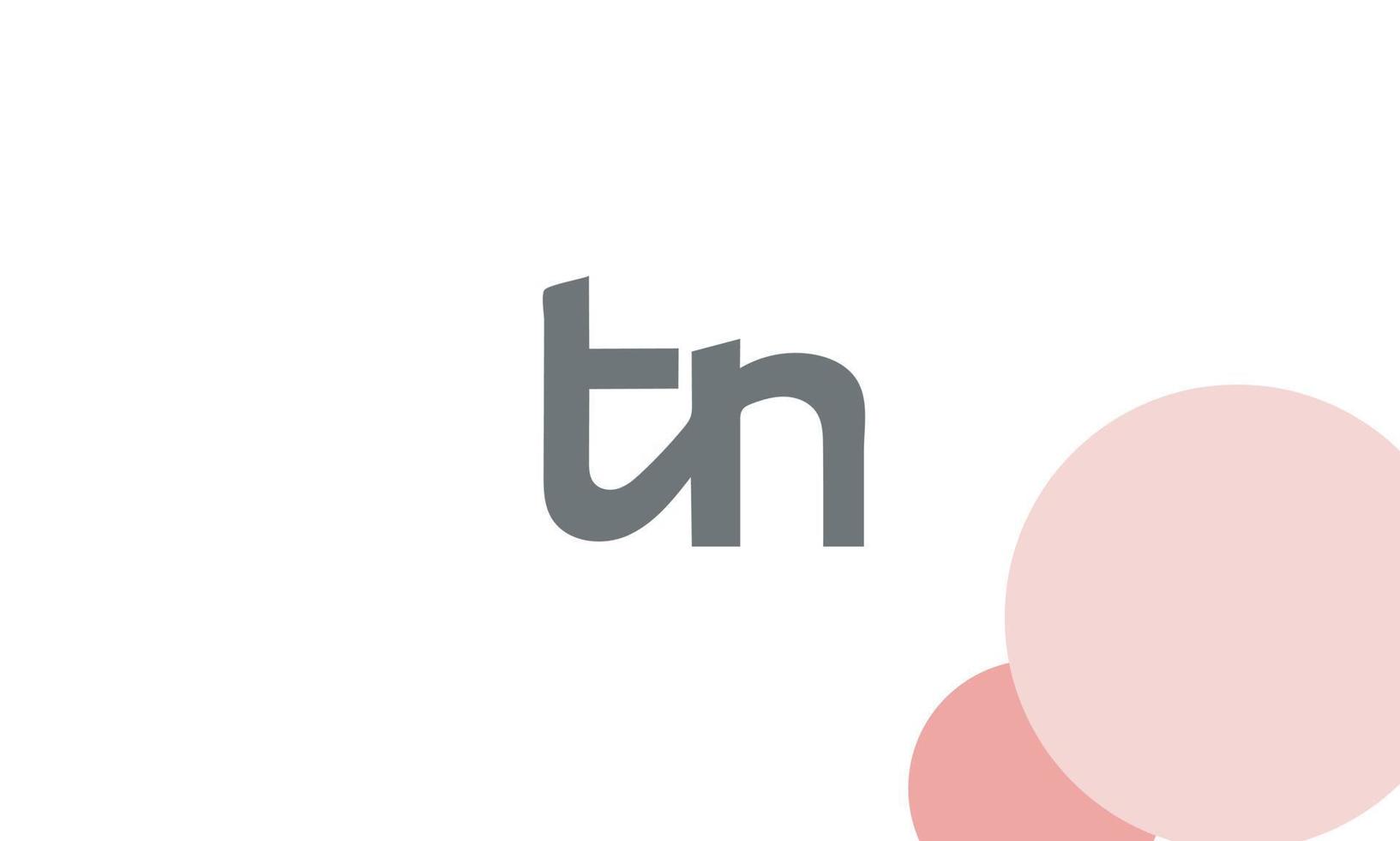 Alphabet letters Initials Monogram logo TN, NT, T and N vector