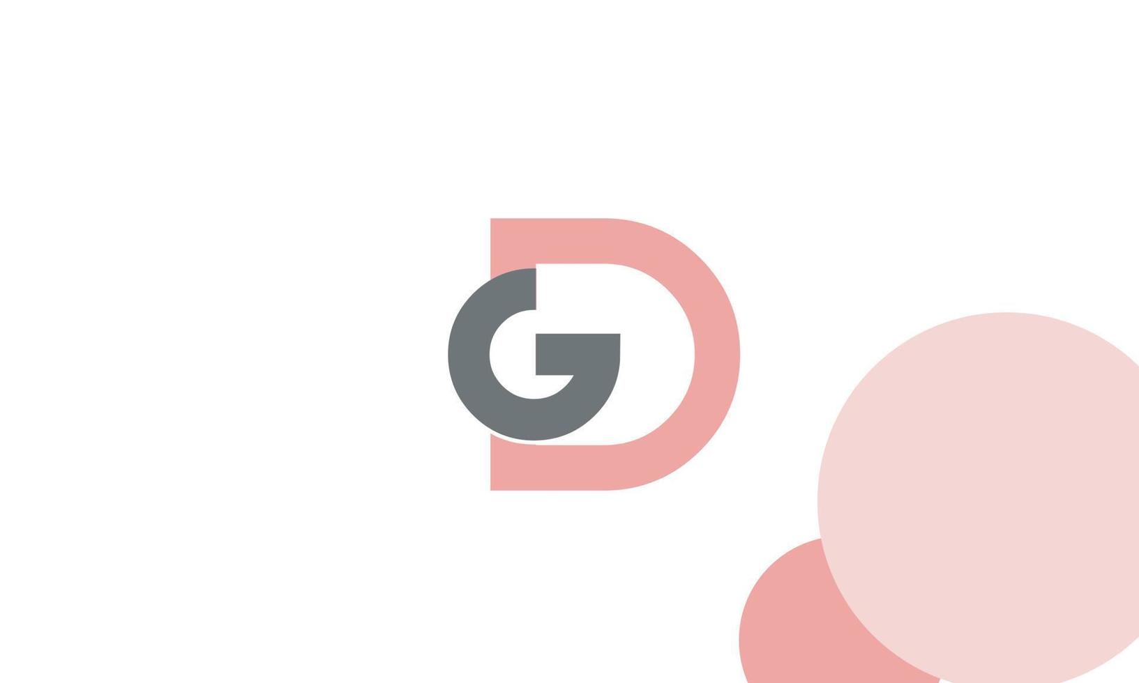 letras del alfabeto iniciales monograma logo gd, dg, g y d 13251116