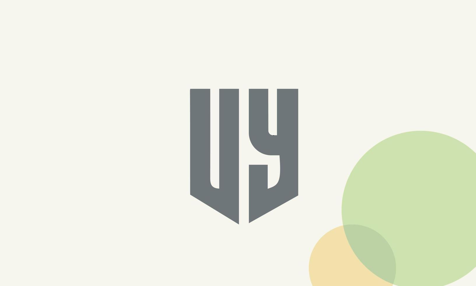 Alphabet letters Initials Monogram logo UY, YU, U and Y vector