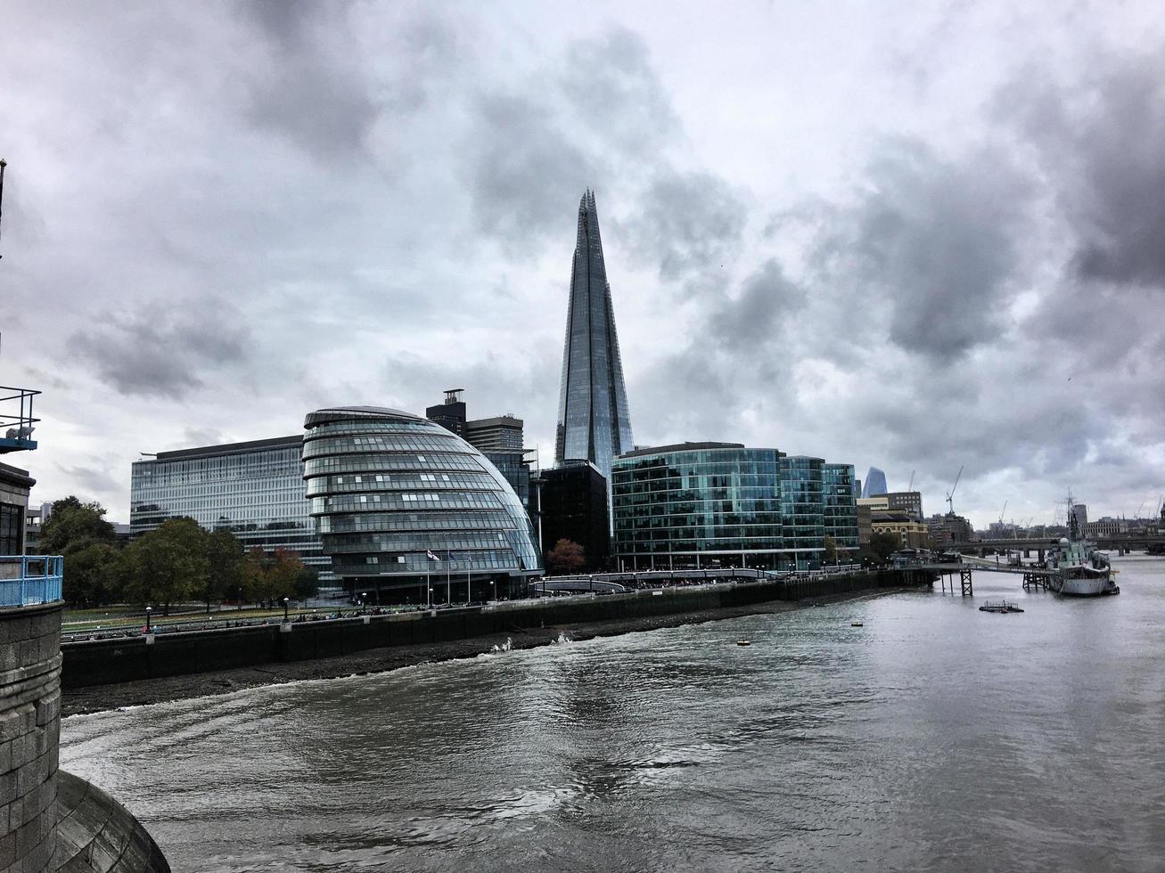 London in the UK in 2019. A view of the River Thames in London photo