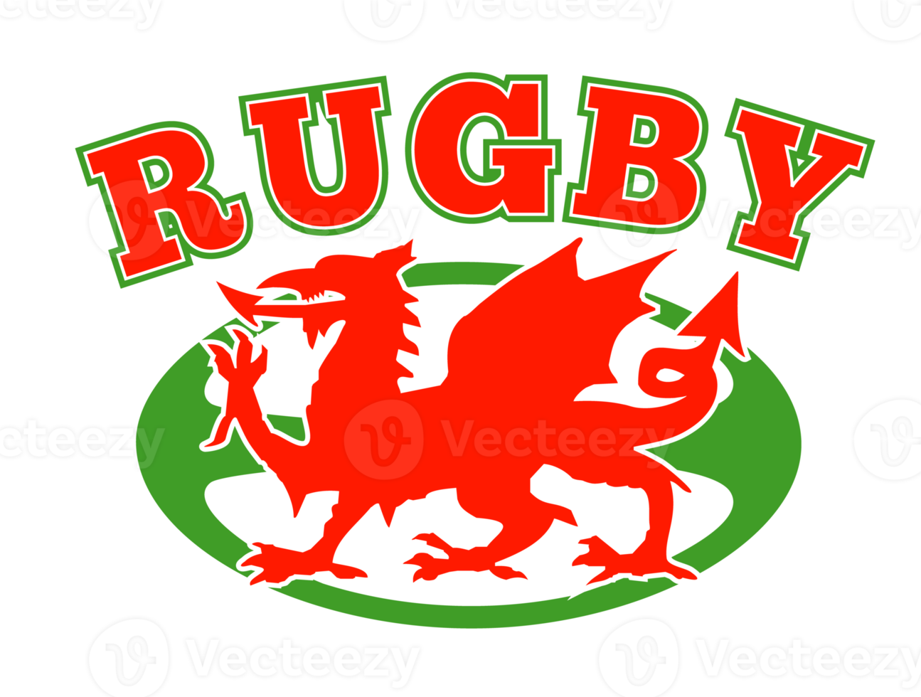 rugby ball wales red welsh dragon png