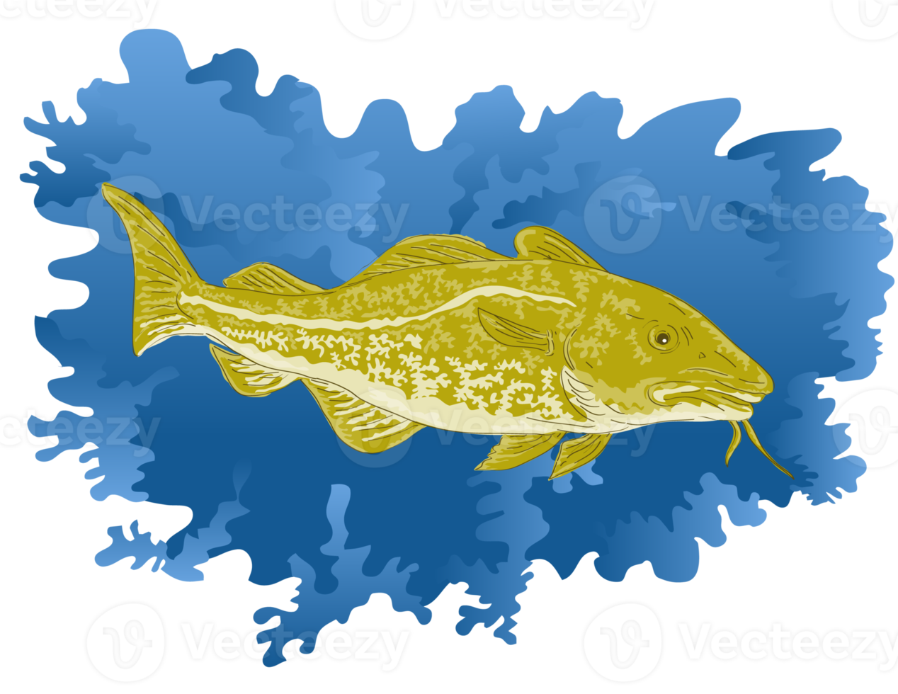 codfish swimming side png