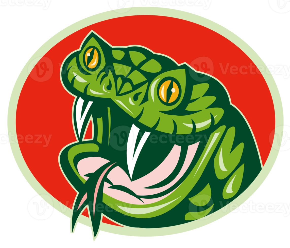 serpiente víbora con colmillos png