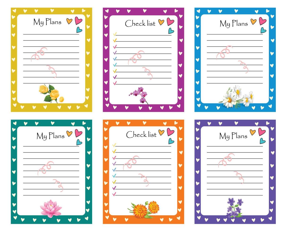 Notebook page design vector
