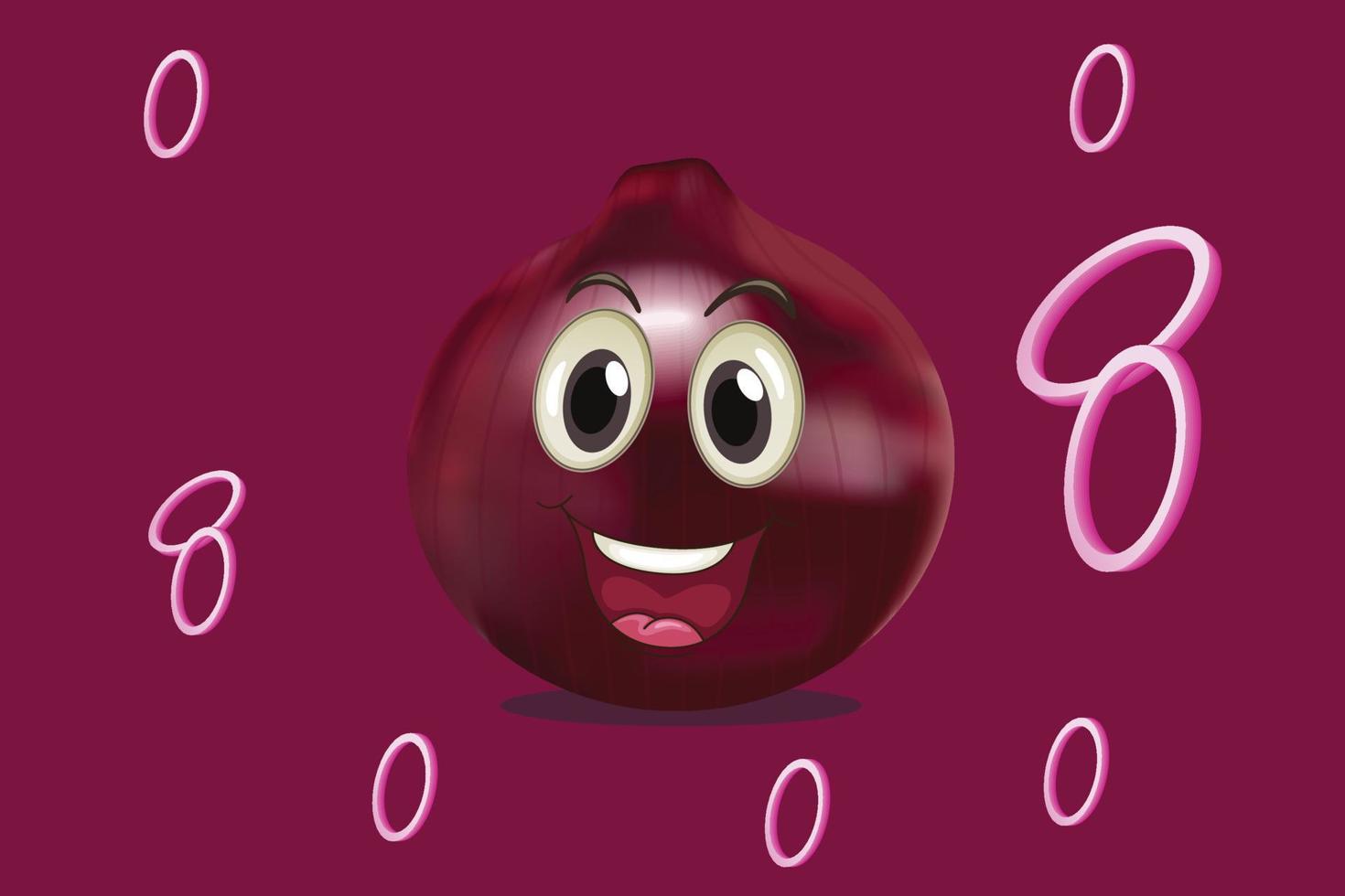 Onion happy cartoon vector design