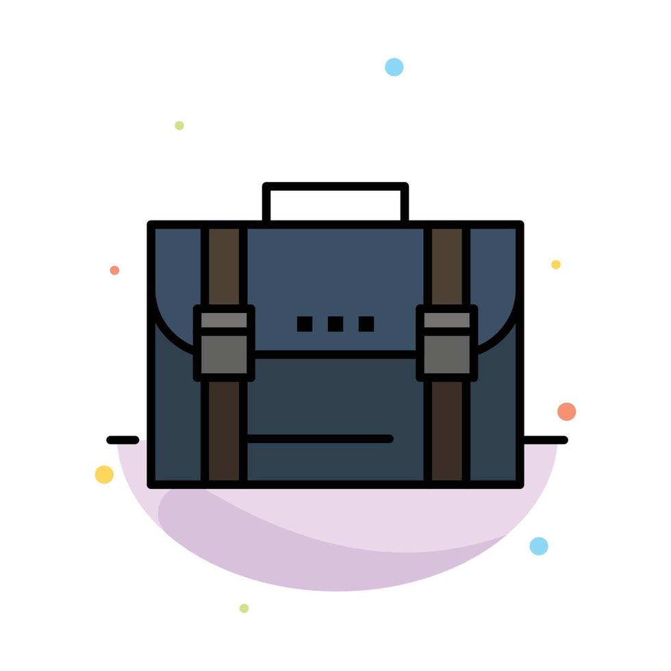 Briefcase Business Case Documents Marketing Portfolio Suitcase Abstract Flat Color Icon Template vector