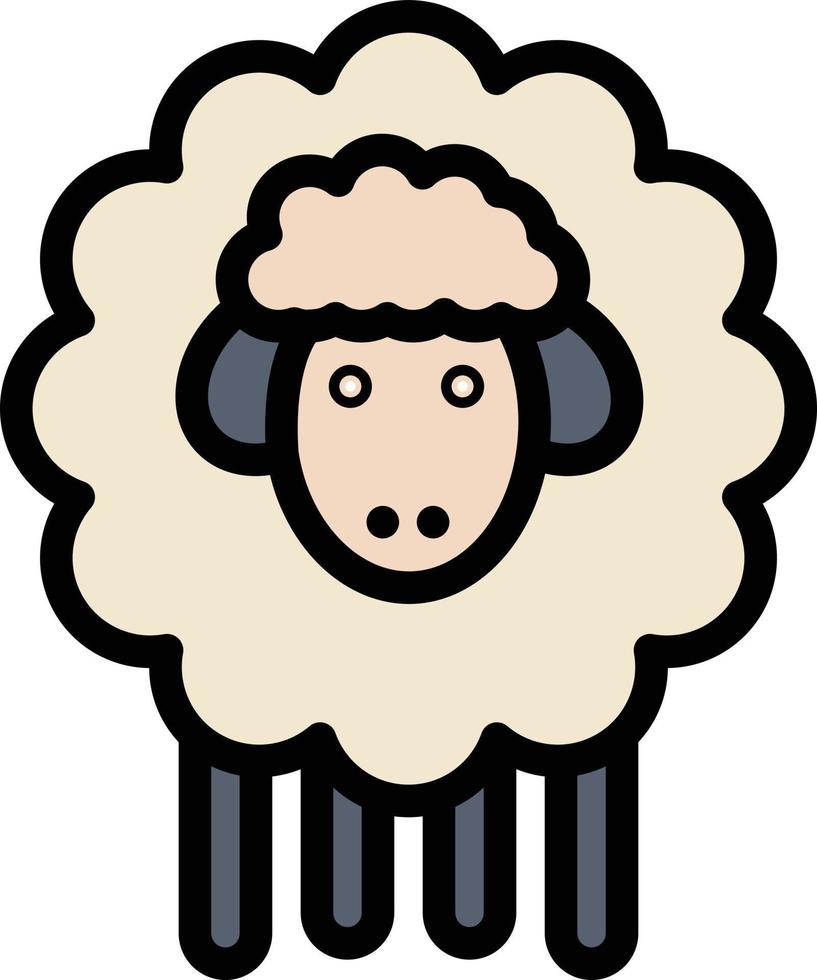 pascua cordero oveja primavera empresa logotipo plantilla color plano vector