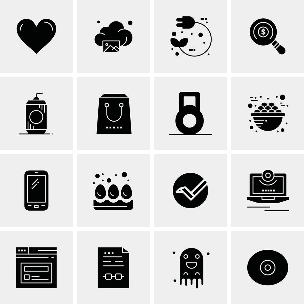 16 Universal Business Icons Vector Creative Icon Illustration to use in web and Mobile Related proje