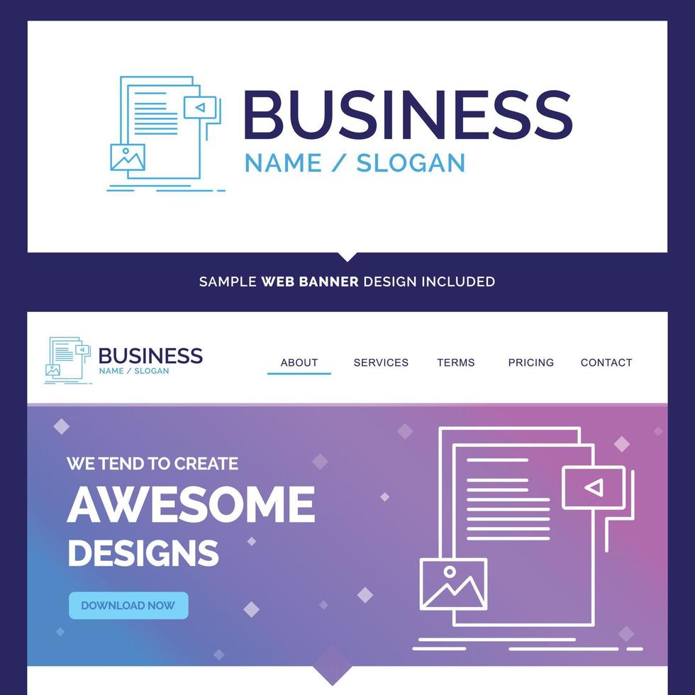 Beautiful Business Concept Brand Name data vector