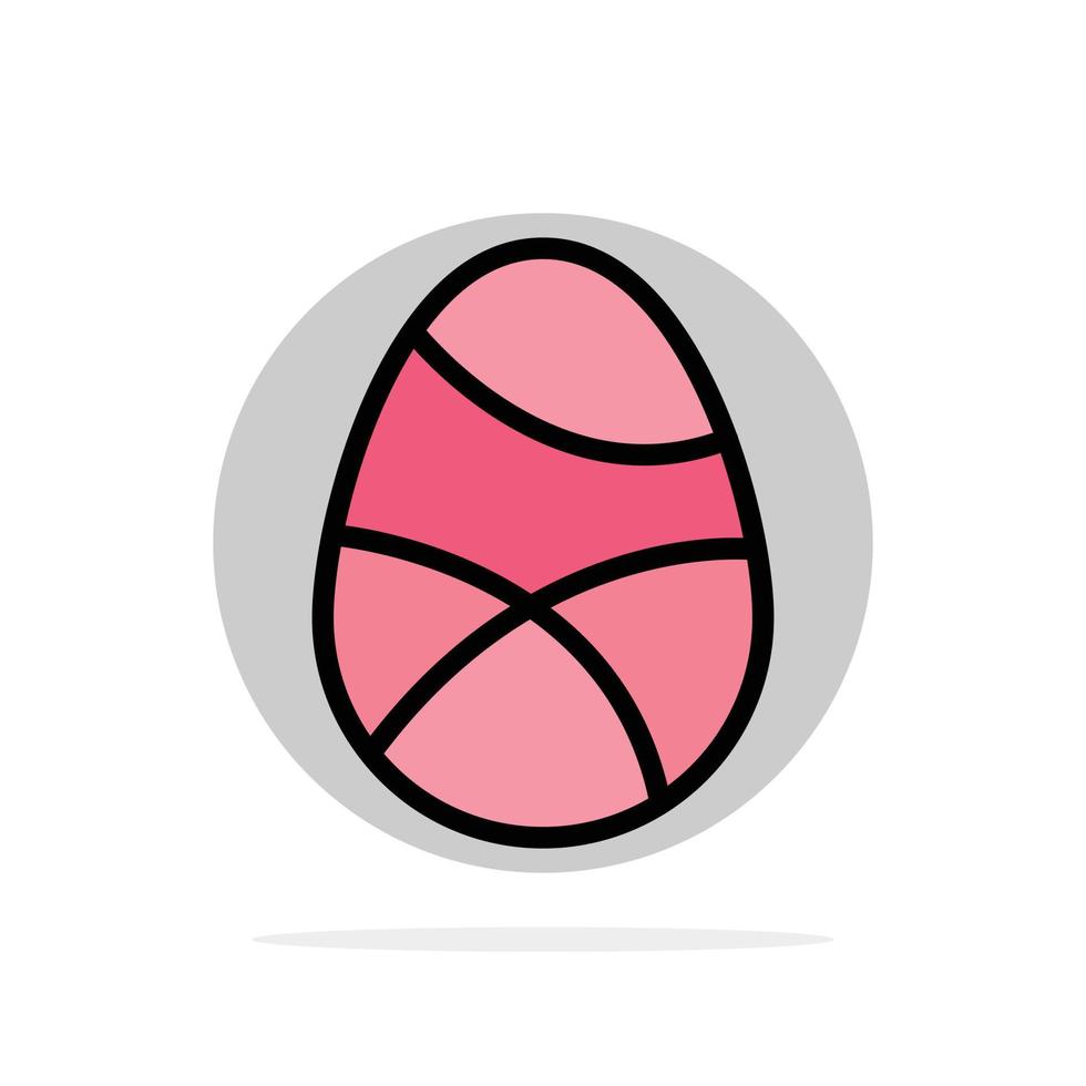 Celebration Decoration Easter Egg Holiday Abstract Circle Background Flat color Icon vector