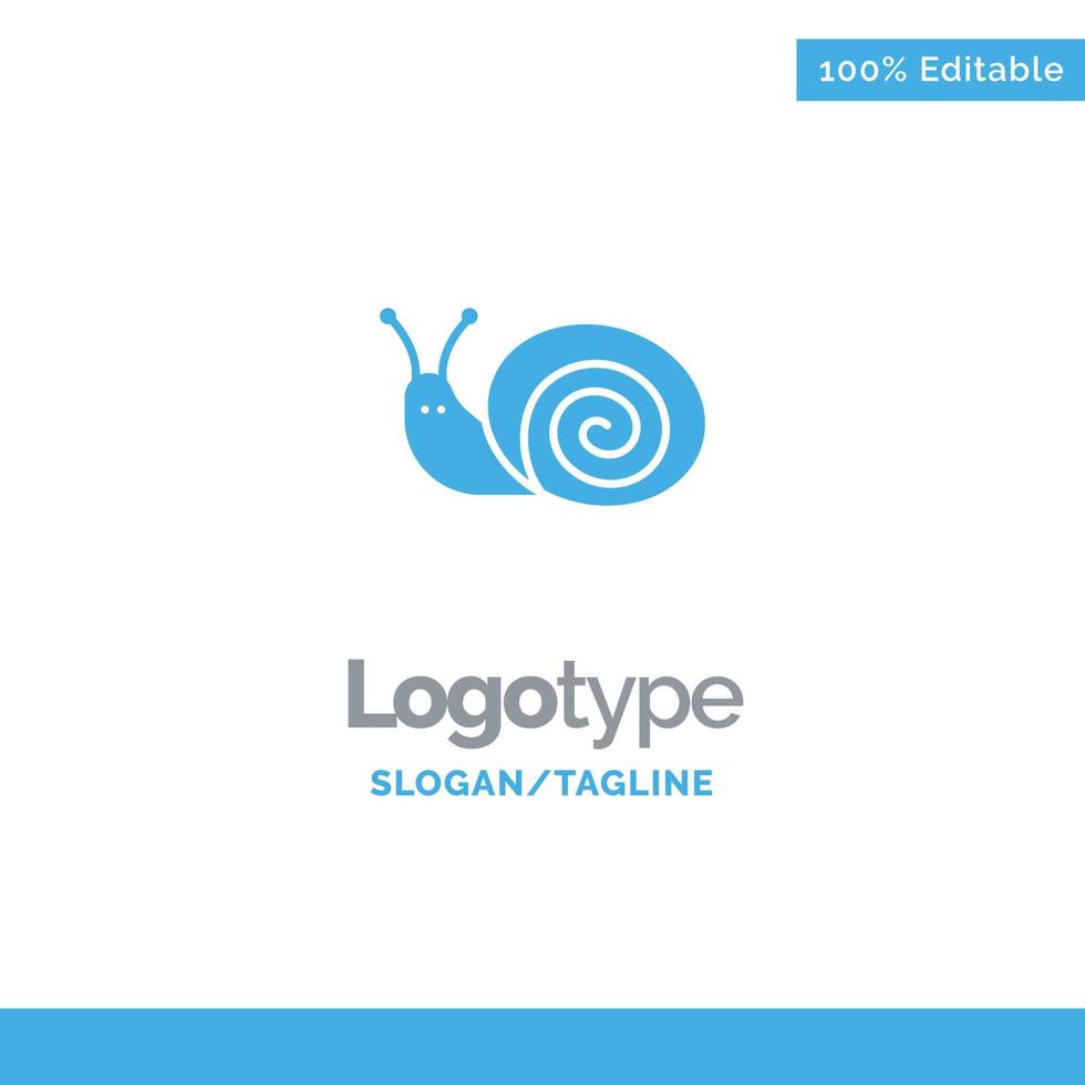 error pascua caracol primavera azul sólido logotipo plantilla lugar para eslogan vector