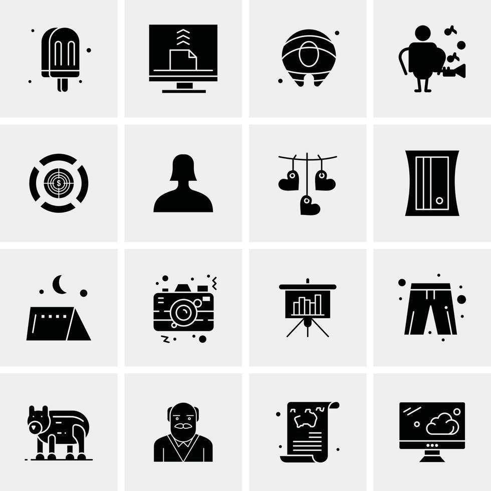 16 Universal Business Icons Vector Creative Icon Illustration to use in web and Mobile Related proje