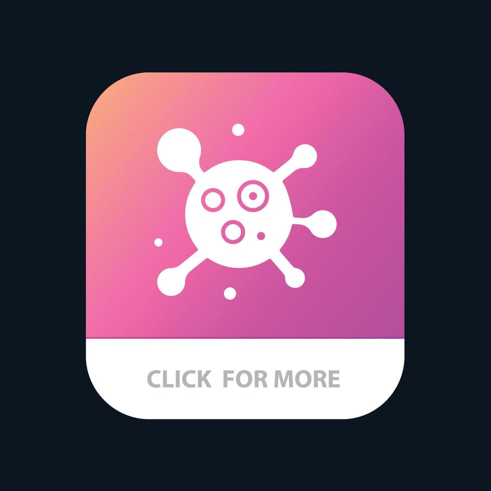 Atom Molecule Science Mobile App Button Android and IOS Glyph Version vector