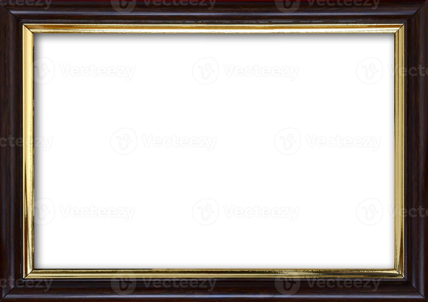 Empty picture frame with a free place inside, isolated on white photo
