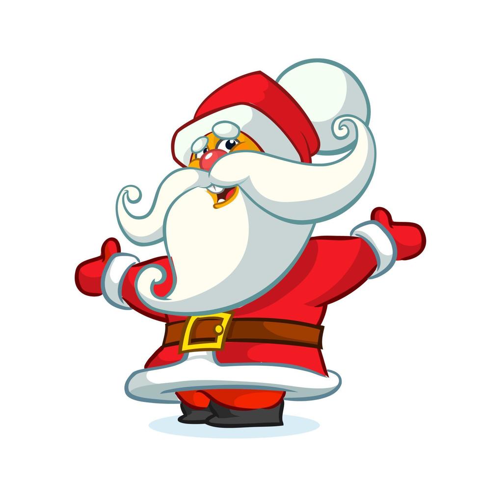 personaje de dibujos animados de santa claus. ilustración vectorial de navidad vector