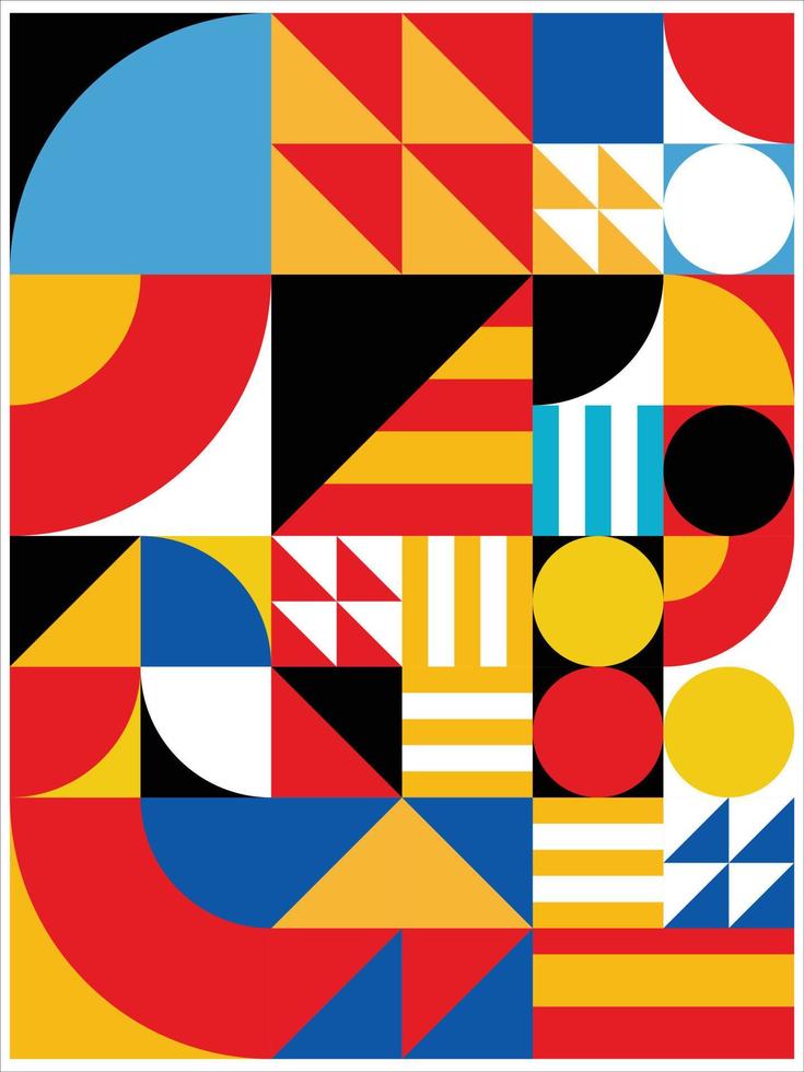 Abstract background design with geometric patterns made vertically regular. Full color abstract background. Simple background design made in portrait canvas vector