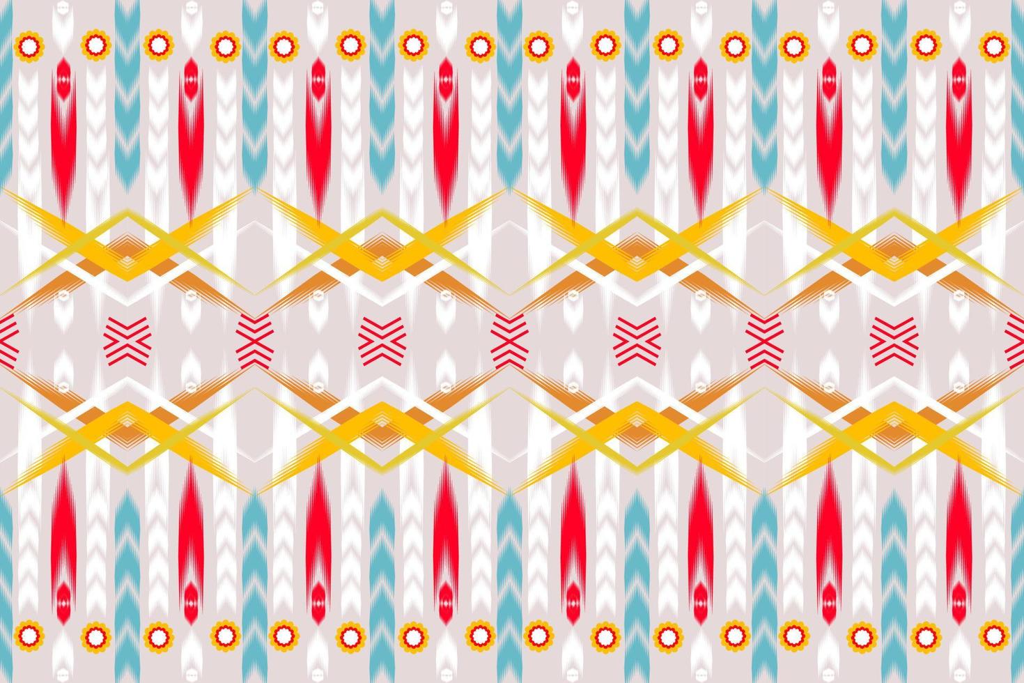 Traditional ethnic geometric fabric seamless pattern vector