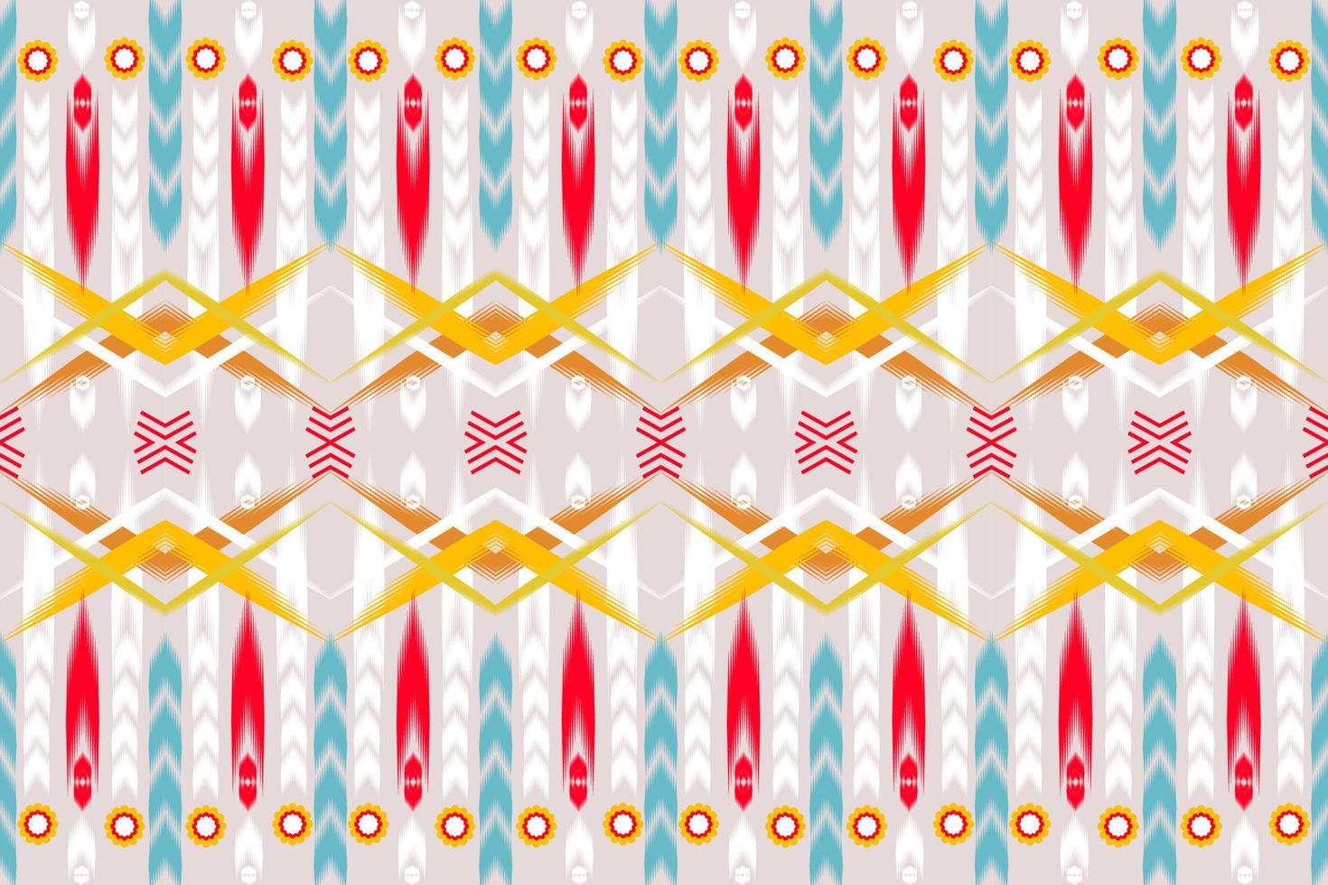 Traditional ethnic geometric fabric seamless pattern vector