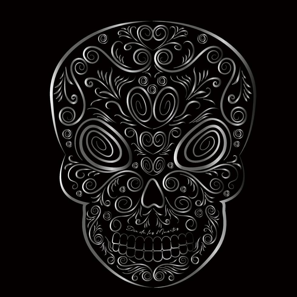 gradiente de calavera muerta vector